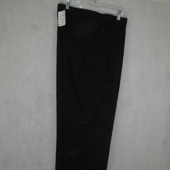 Claiborne Cargo Pants Size L Black Draw String - Picture 2 of 5